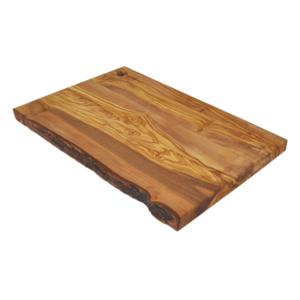 Olive Wood Cutting Board with Natural Edge and Hanging Hole