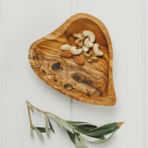 Olive Wood Heart Shaped Dish