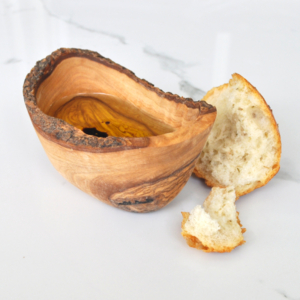 Olive Wood Rustic Dipping Bowl