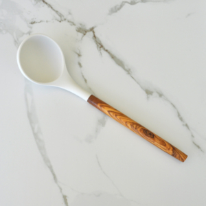 Silicone Ladle with Olive Wood Handle